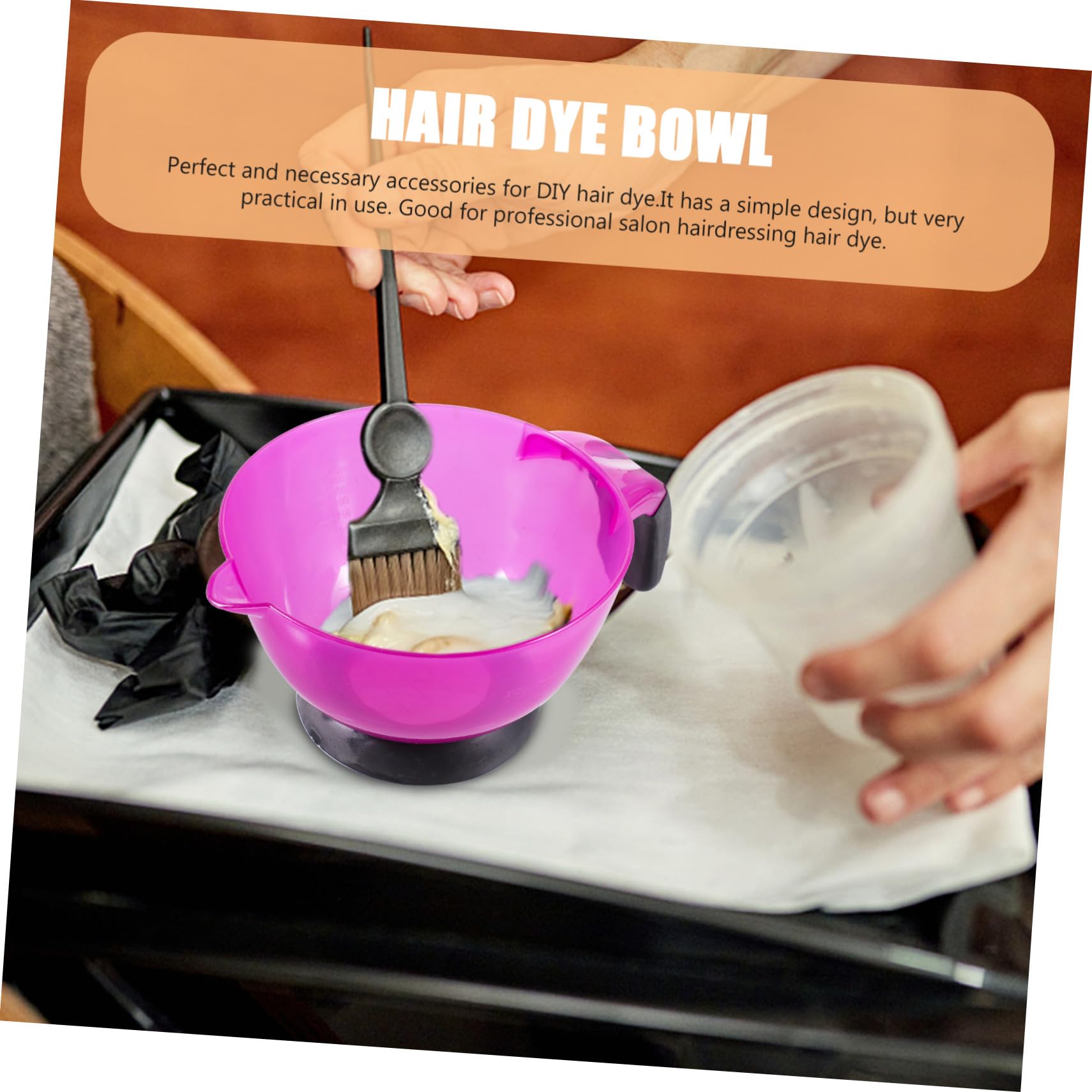 3pièces Bol De Coloration Pour Cheveux Silicone Avec Poignée Lot Pour Mélange De Teinture Capillaire Pratique Pour Salon Ou Usage Diy
