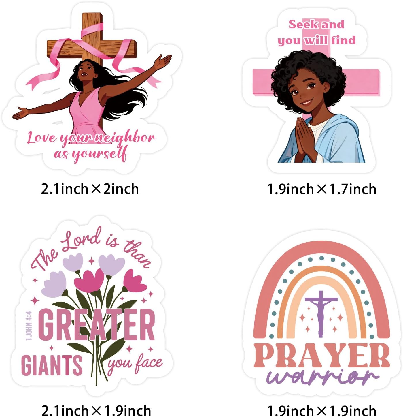 100 Pcs Christian Prayer Board Stickers, Jesus Sticker for Water Bottles Laptop Scrapbook Journaling Planner, Bible Study Vision Board Supplies Christian Easter Gifts image 3