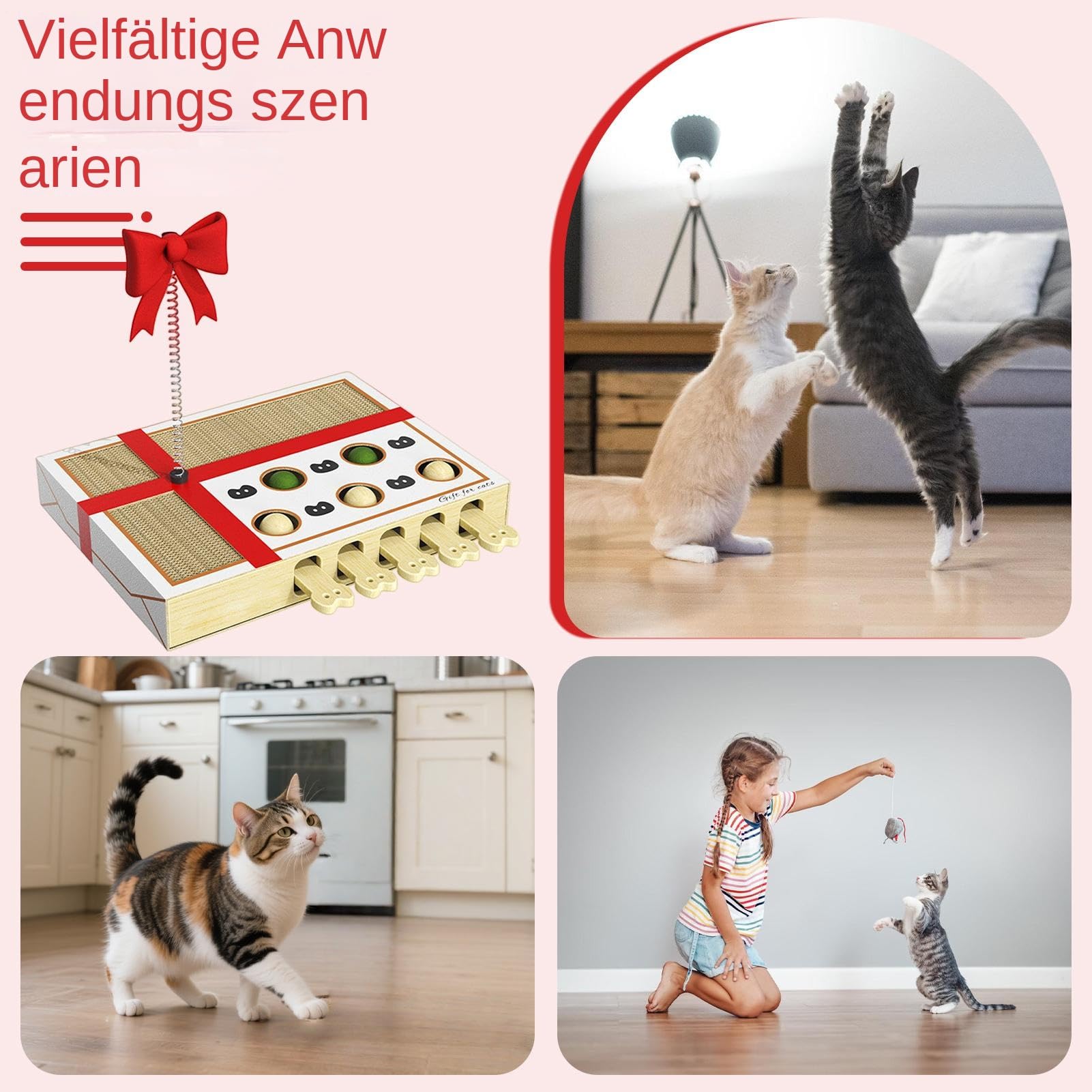 Jouet Puzzle Chat de Balles Interactives d'Enrichissement