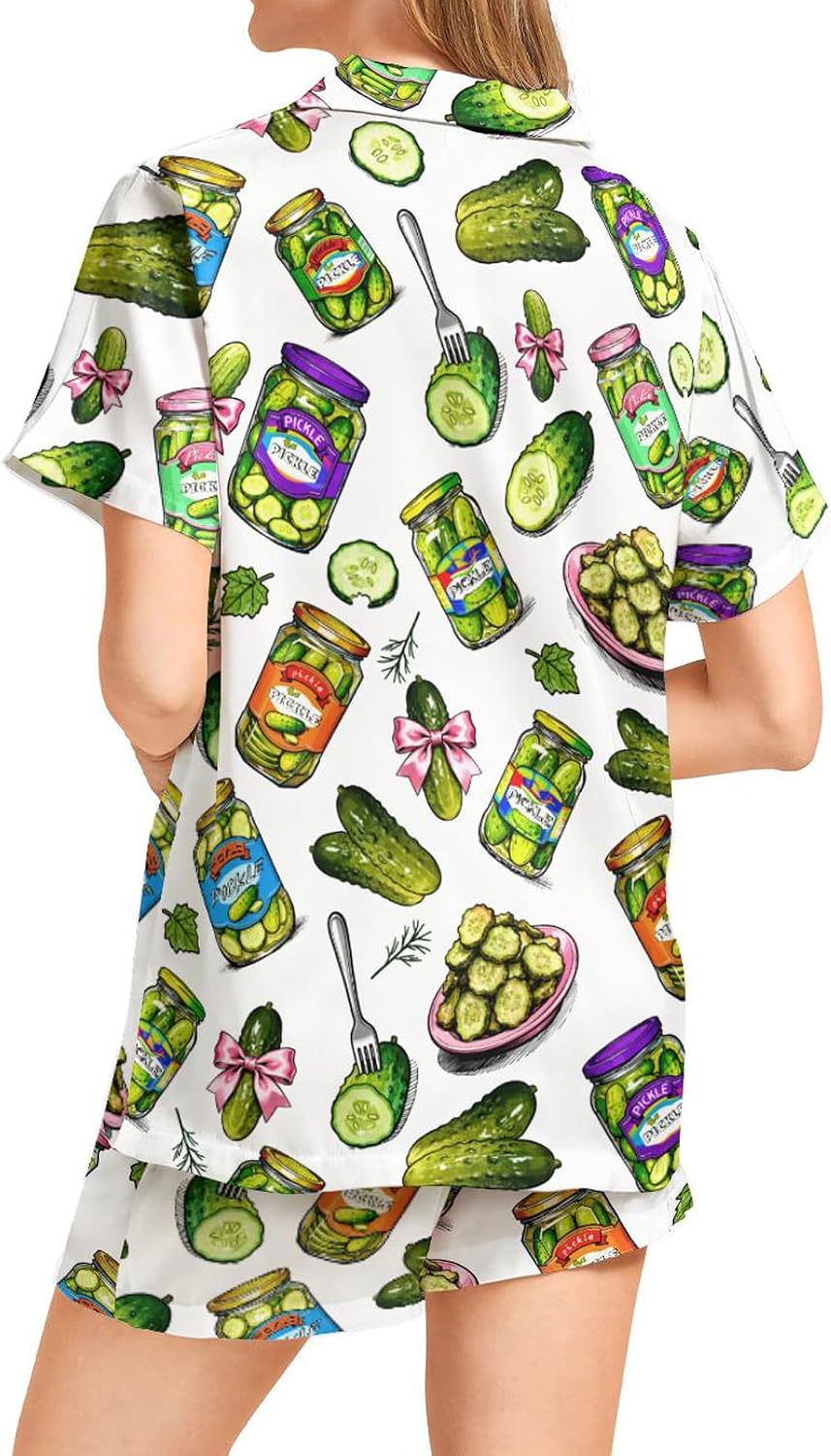 LARSD Womens Pajama Sets Satin Silk Pajamas Sets 2 Piece Button Up Pajamas Pj Set Sleepwear image 5