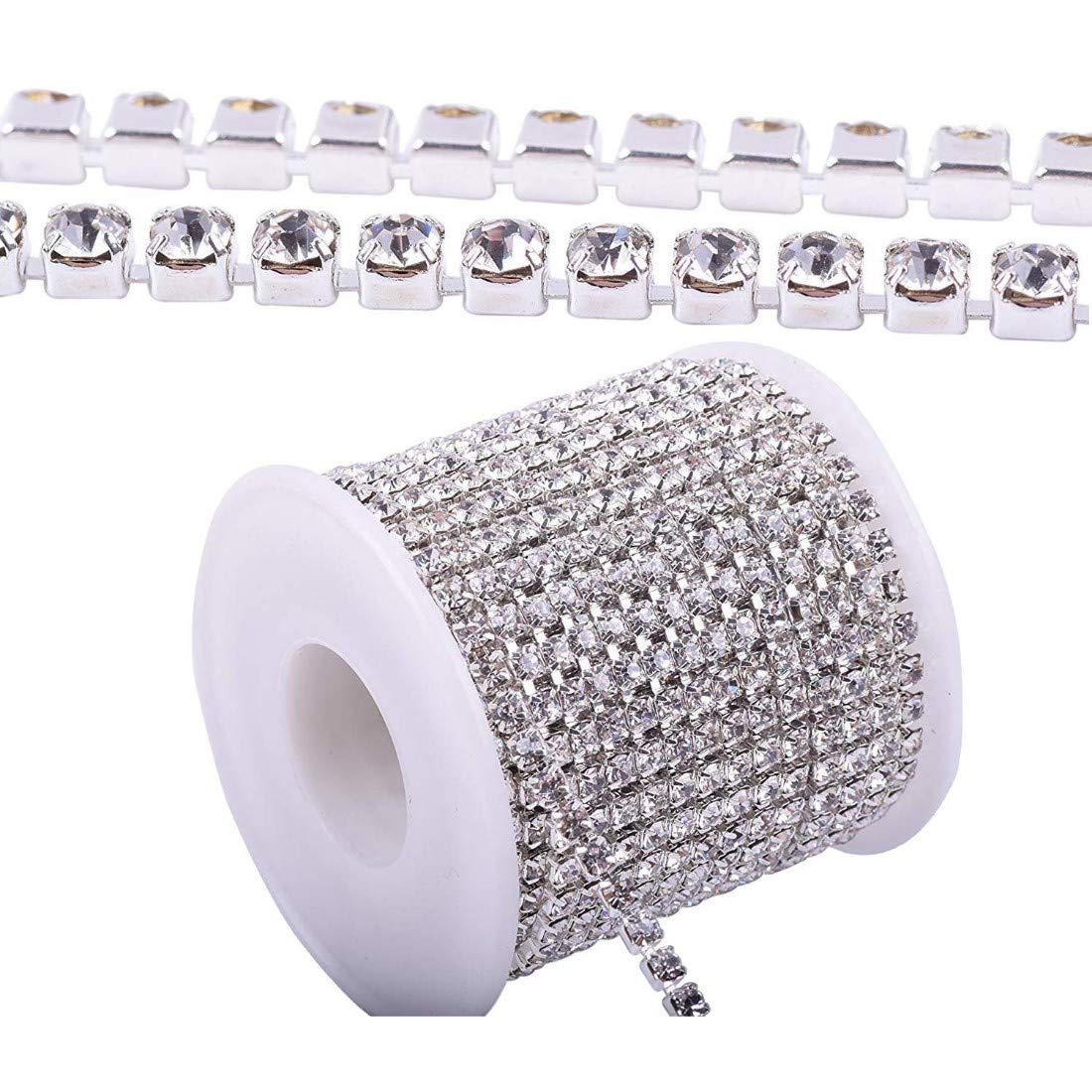 DIY Crafts Design No # 1, 11 Yards Crystal Rhinestone, Crystal Rhinestone Close Chain Trimming Claw Chain Jewelry 2