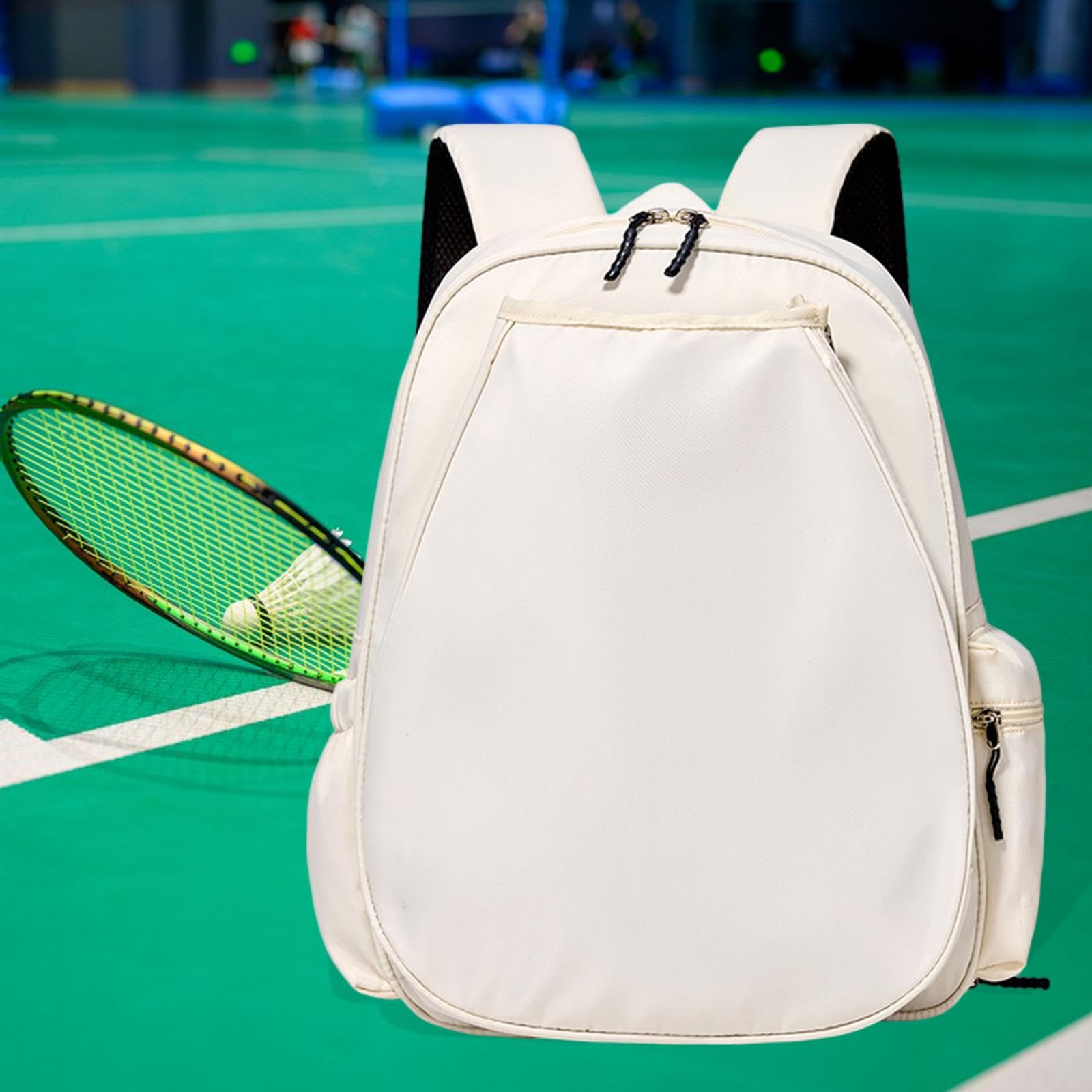 Colaxi Tennis Backpack Rucksack for Women Men Premium Water Resistant Multipurpose Adjustable Strap Portable Sport Bag Badminton Bag, White