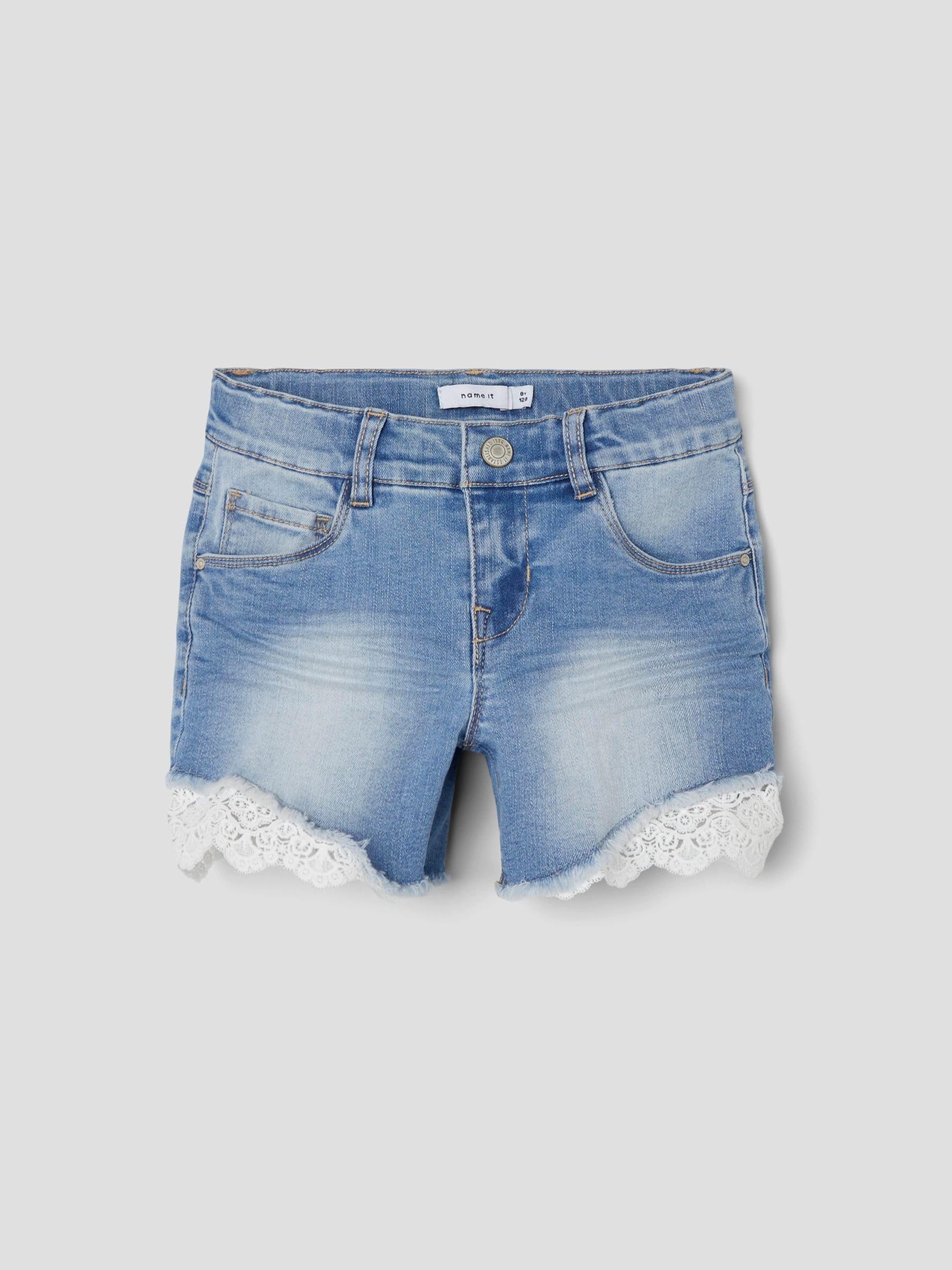 IT Nkfsalli Slim Dnm Shorts Pantalones Cortos de Jean Niñas