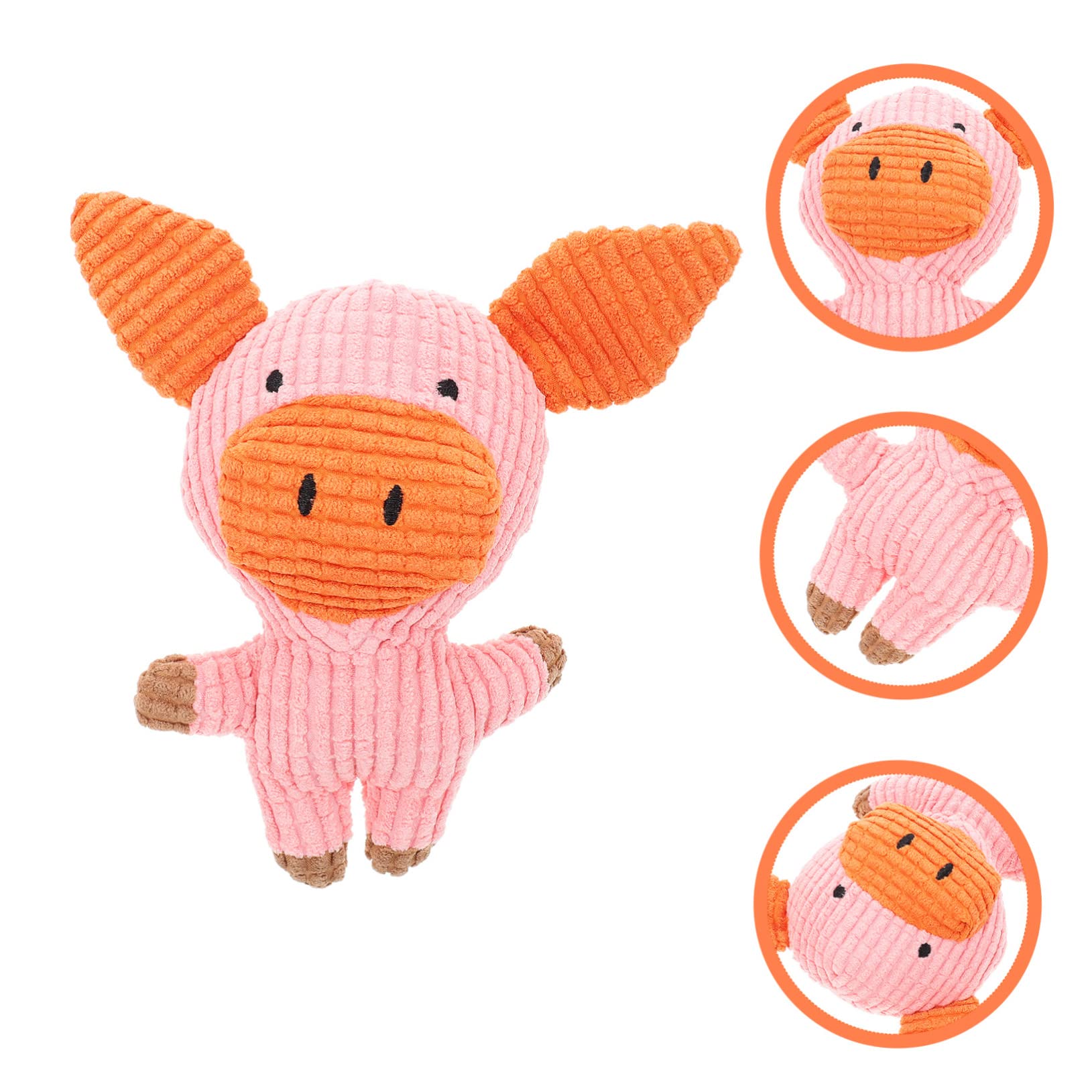 ABOOFAN 5 Piezas Juguete para Mascotas Hueso de Juguete Peluche Juguetes Juguete para Masticar Cachorro Mascota de Dibujos Animados Que Suena Juguete el Gato Felpa