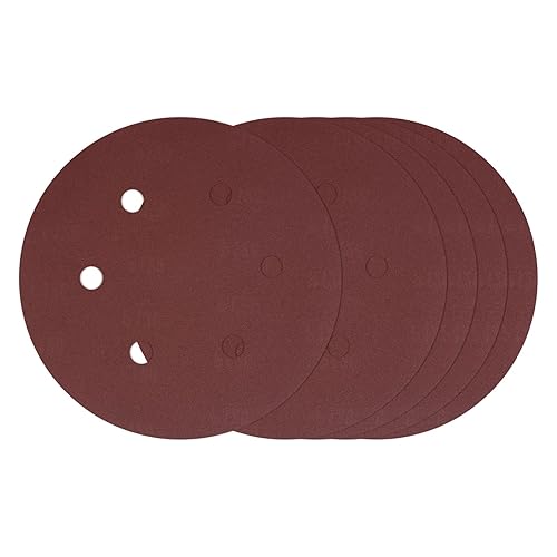 Miniatura 20 de 100 discos de lija orbitales aleatorios de 6 pulgadas, grano 320, 6 agujeros, con gancho y bucle, adecuados para lijadoras de paneles de yeso,