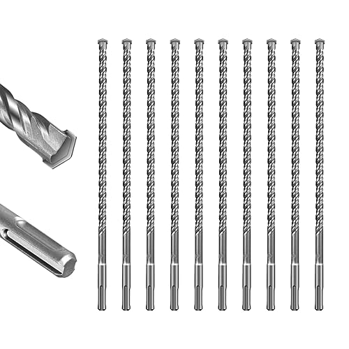 Miniatura 22 de SALI Brocas de martillo rotativo 9/16 x 12 pulgadas, 5 brocas de martillo rotatorio, herramienta de agujero de mampostería para hormigón, piedra,