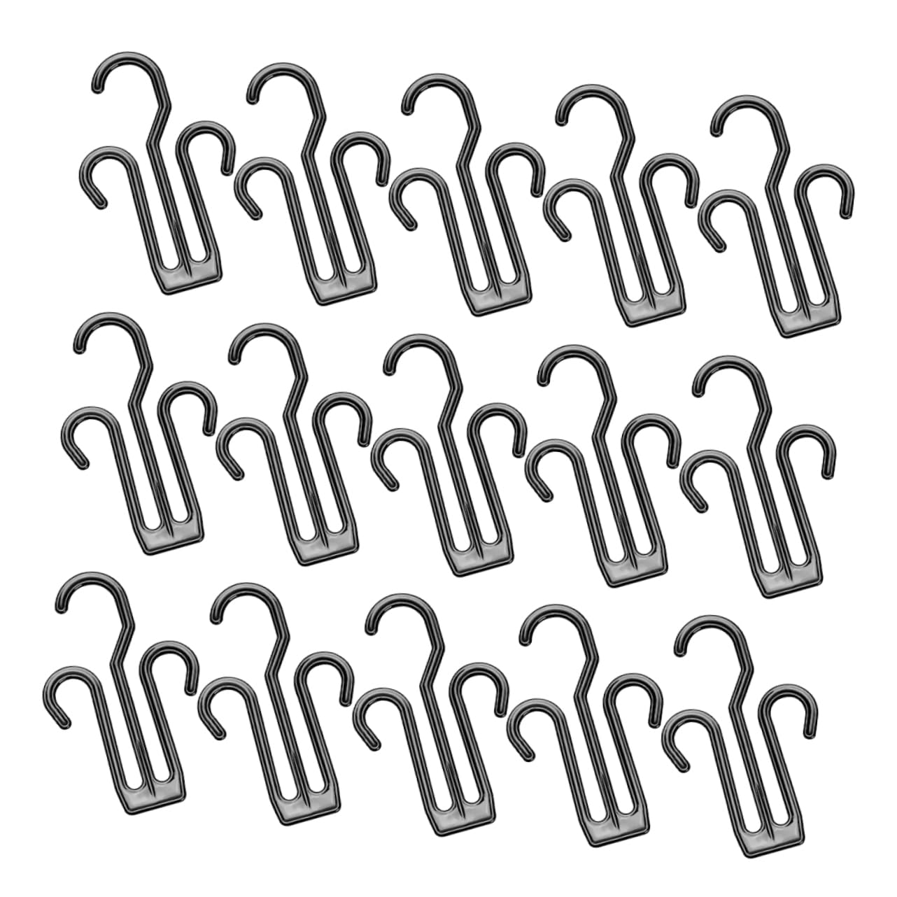 Crochets de séchage pour chaussures et organisateur polyvalent pour sandales, plastique noir 50 pcs