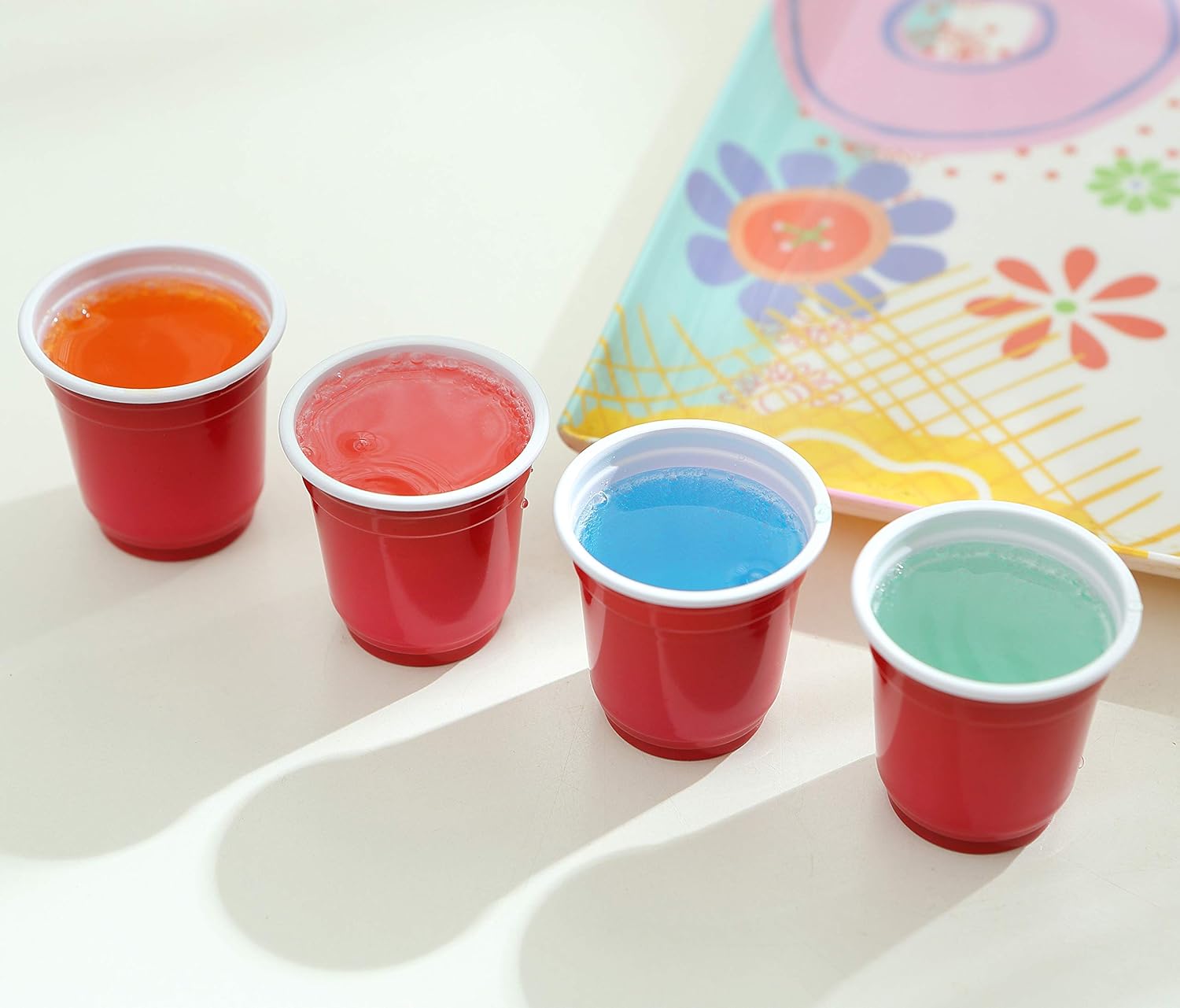 One-Day Sale: Up to 50% Off Tashiliving [ 100 Pack-2 oz Mini Party, Jager Bomb, Jello Shots, Sample Cups, 100 Count (Pack of 1), Red