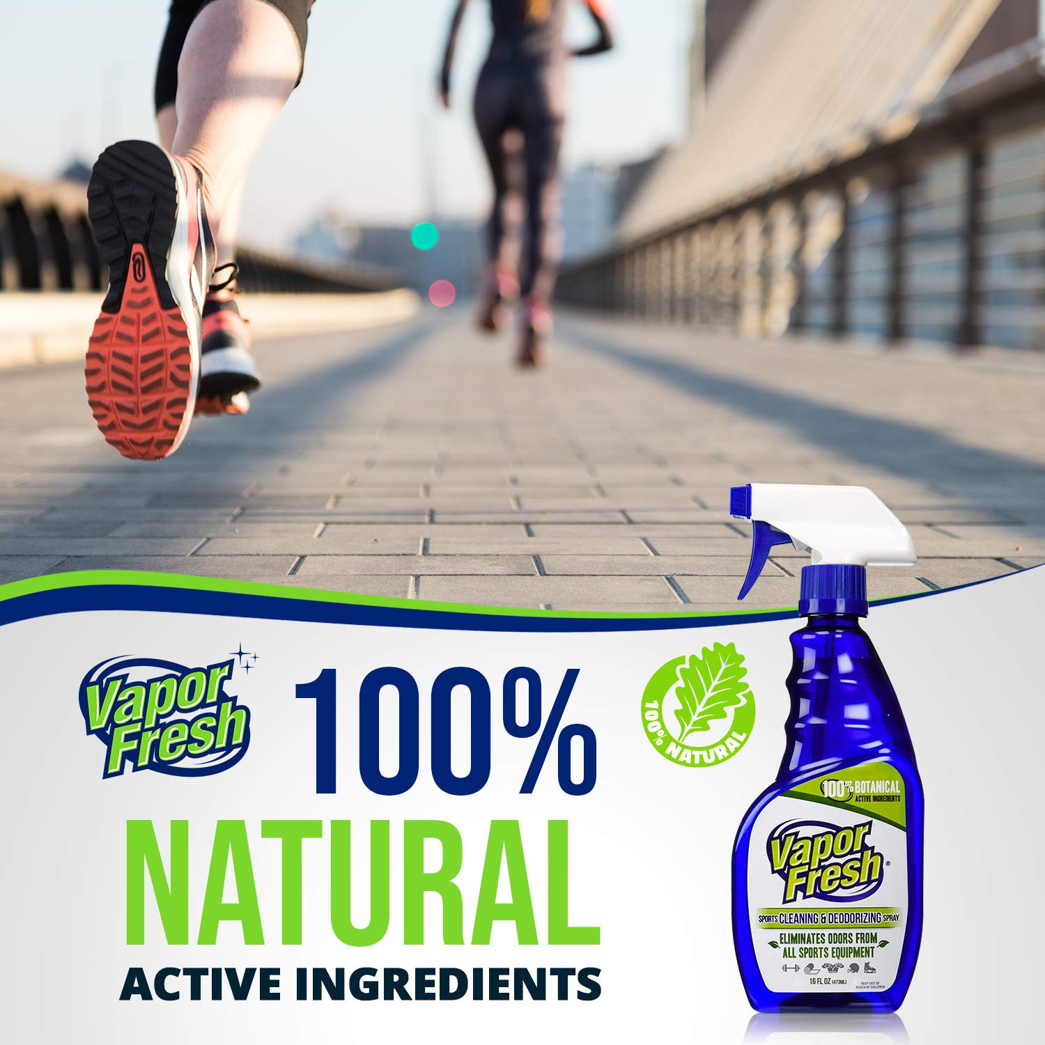 Vapor Fresh Natural Sports Cleaning and Deodorizing Spray for Gym