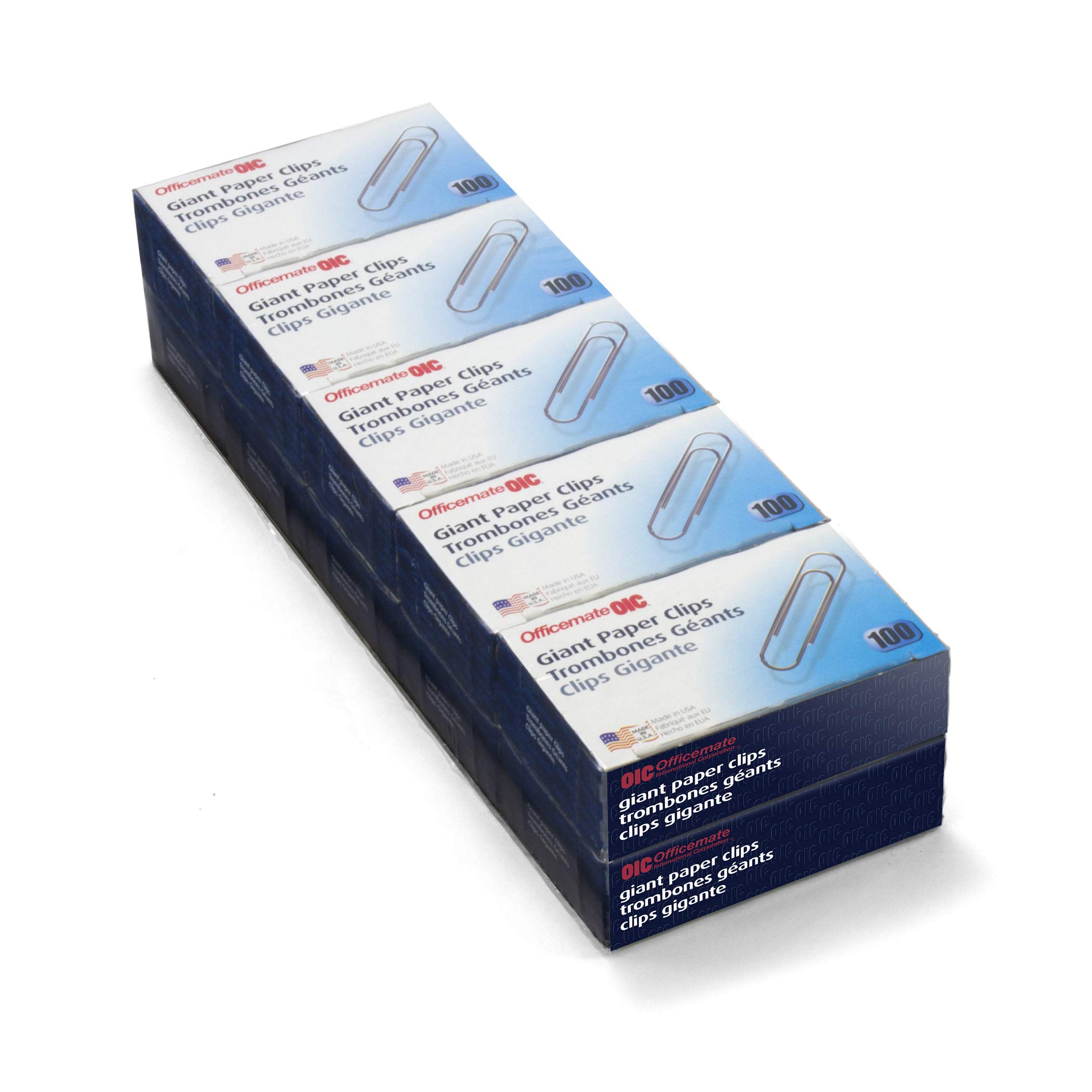 Photo 1 of Officemate Giant Paper Clips, Pack of 10 Boxes of 100 Clips Each (1,000 Clips Total) NEW