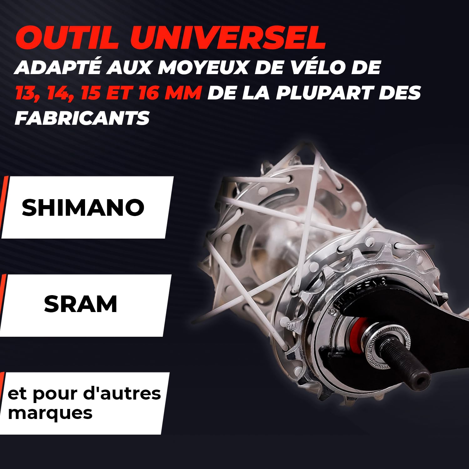 Optio Cycle Cle Cone Vélo 15 mm – Outil Précis pour Réglage de Moyeu | Cone Wrench Vélo en Acier Trempé avec Poignée Antidérapante pour Entretien Facile