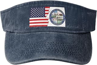 Seal of Glendale, California and America Sun Visor Hat for Women Men Empty Top Baseball Cap Golf Cap
