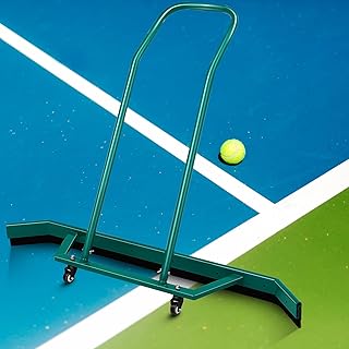 Leyndo Sport Tennis Court Squeegee 55.1x9.5x46.5 Inches Floor Squeegee Heavy Duty with Handle Aluminium Alloy, Green Wheel Commercial Water Remover Professional Accessories Squeegee Broom
