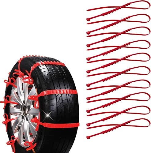 10PCS Tire Zip Ties for Snow Anti Skid Reusable Grip
