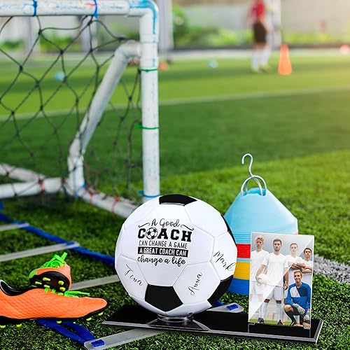 Miniatura 3 de Seematn Juego de fútbol americano impreso con autógrafo con soporte acrílico y bomba de bolígrafo de la firma, juego de regalo de entrenador de