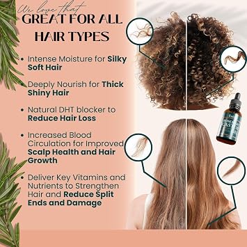Rosemary Essential Oil For Hair Growth Blend with Castor Oil Scalp Hair Oil