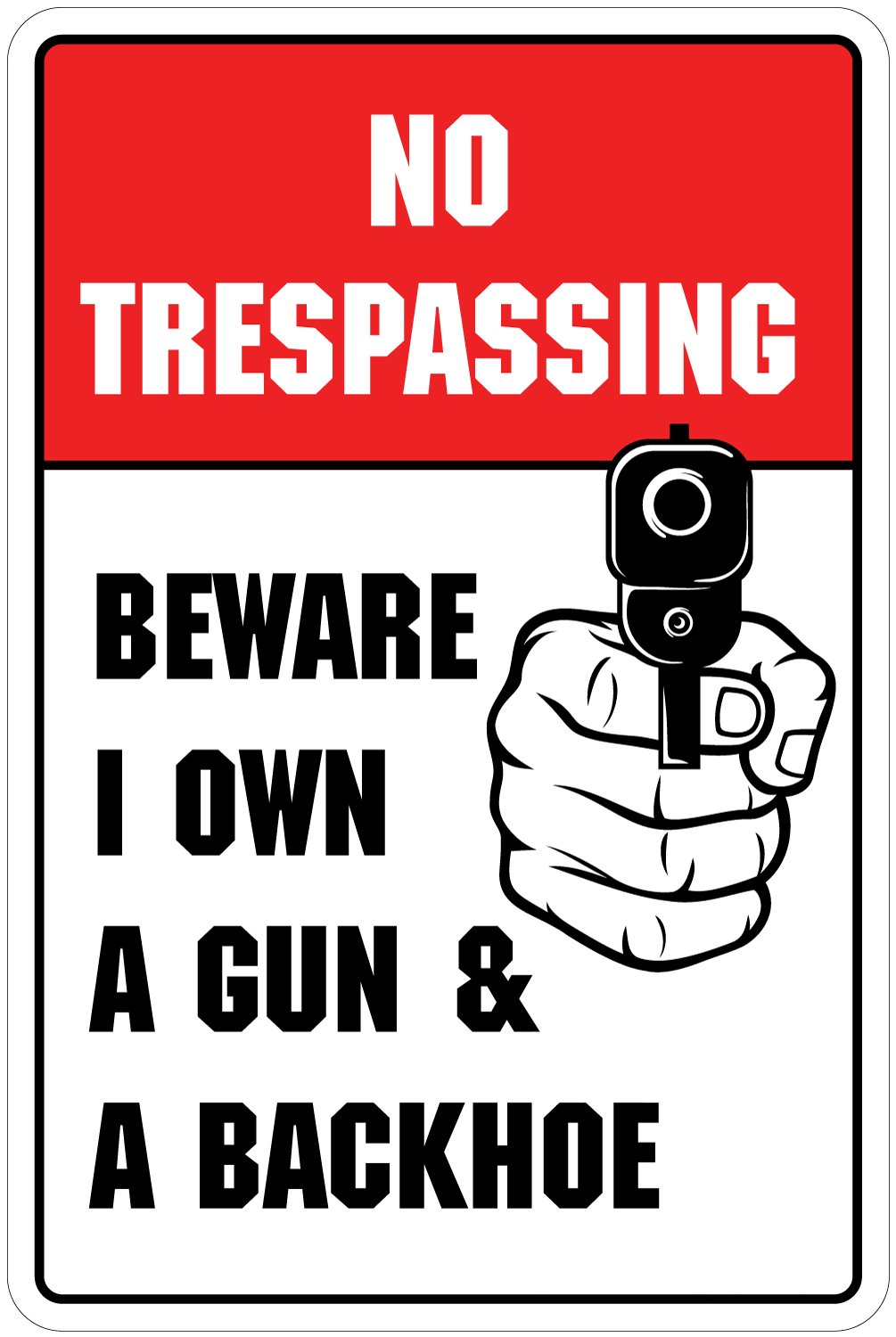 Amazon.com: StickerPirate No Trespassing Beware I Own A Gun