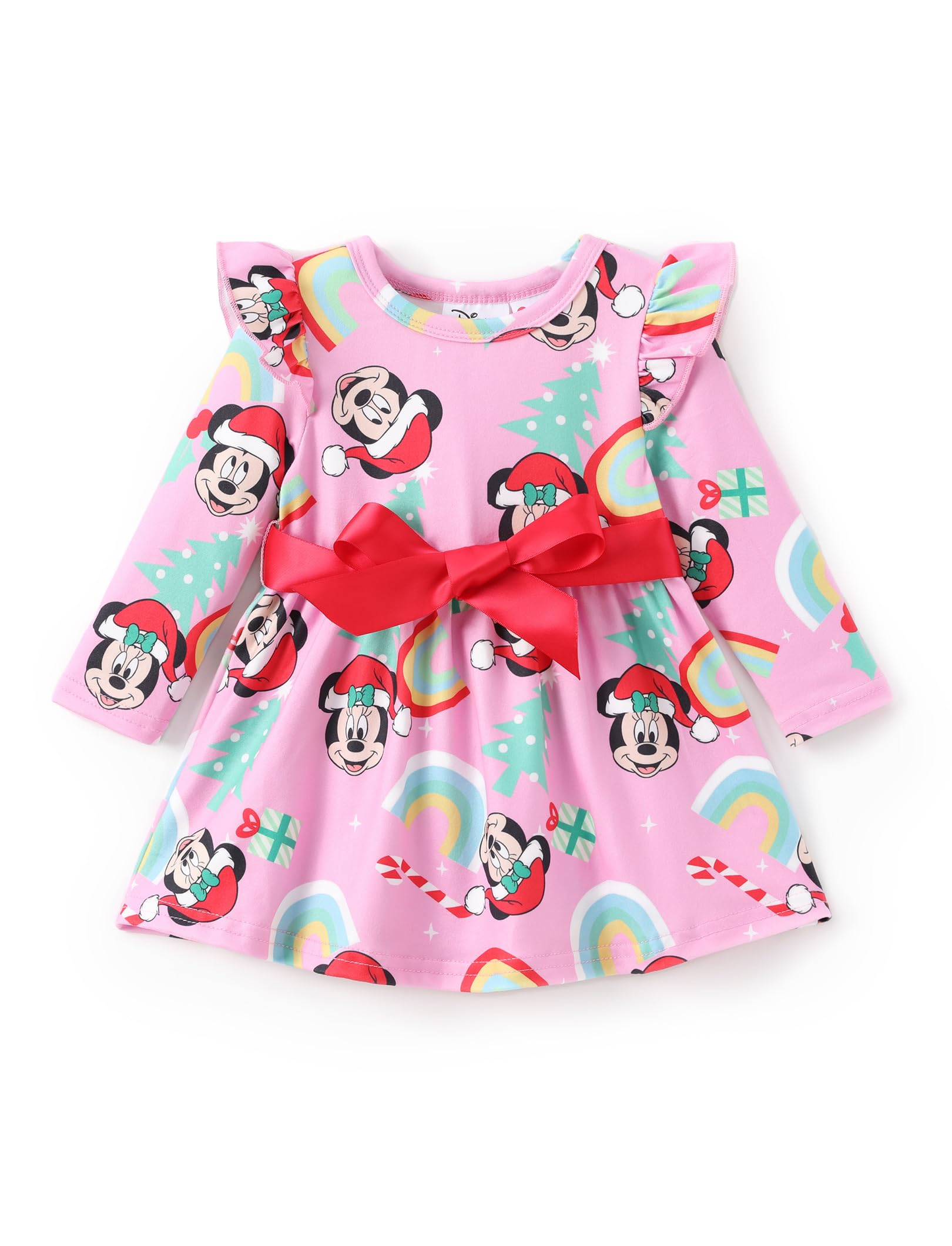 Disney Girls Dress Ruffled Long Sleeve Fall Winter Clothes Baby to Toddler