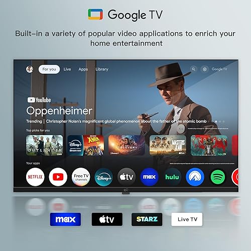 Miniatura 3 de FPD Smart TV de 40 pulgadas, 1080p Full HD Google TV con Google Play incorporado Google Cast, HDR 10, Dolby Audio, control remoto por voz,
