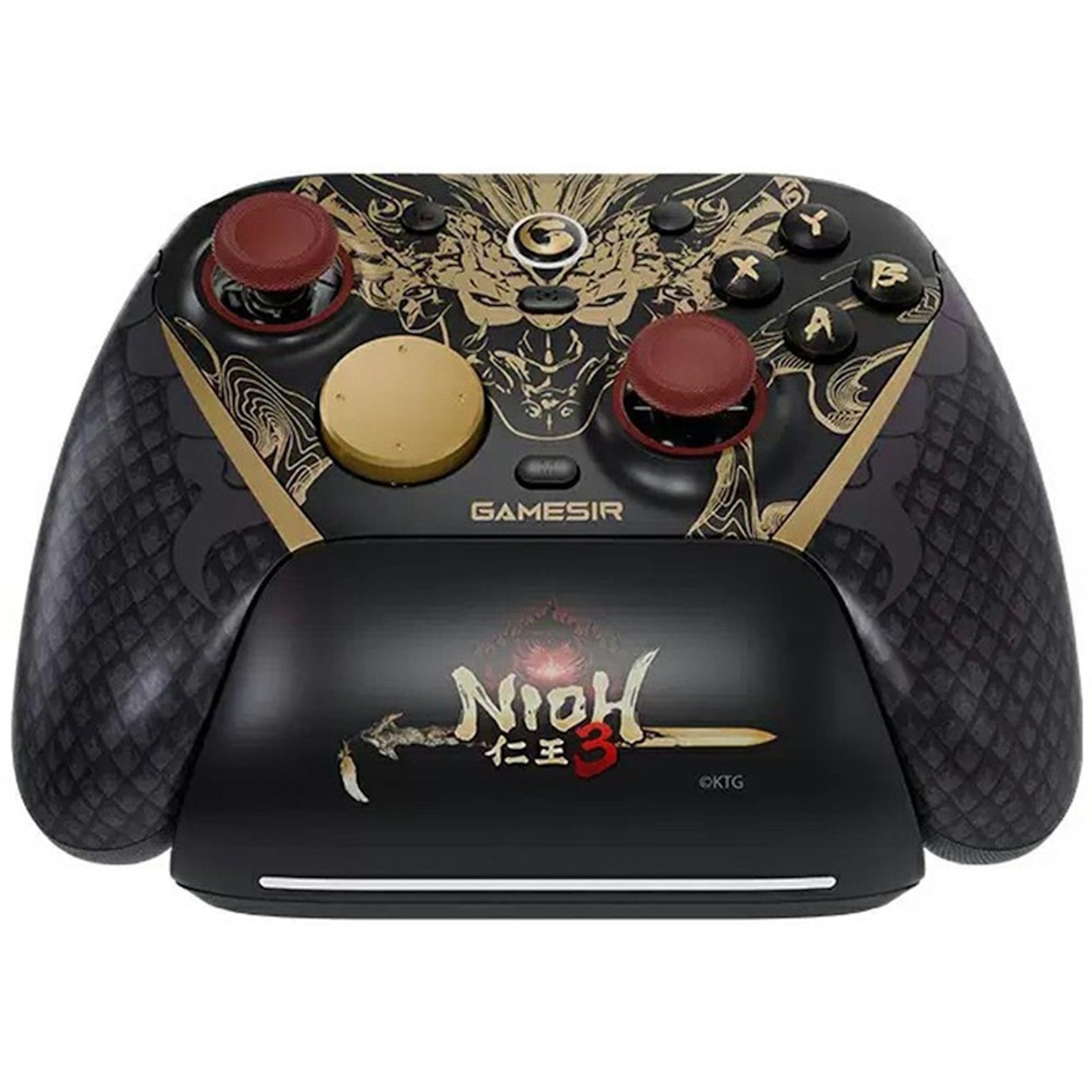 Wigento GameSir G7 Pro PC Kabelloser Gaming Controller | 8000Hz Polling, Mag-Res TMR Gen-2 Sticks, Makro-Tasten, Bewegungssensor - Nioh 3 Edition
