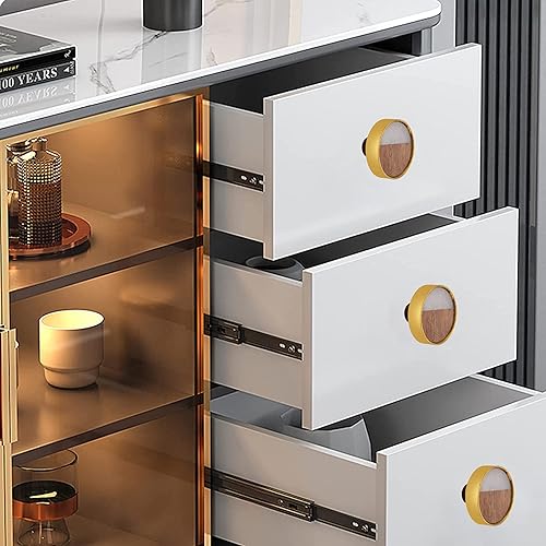 Miniatura 3 de Mascot Hardware Athena - Paquete de 10 perillas para gabinete, 1-35 pulgadas, con efecto de madera y mármol, pomos de cajón para gabinete de cocina,