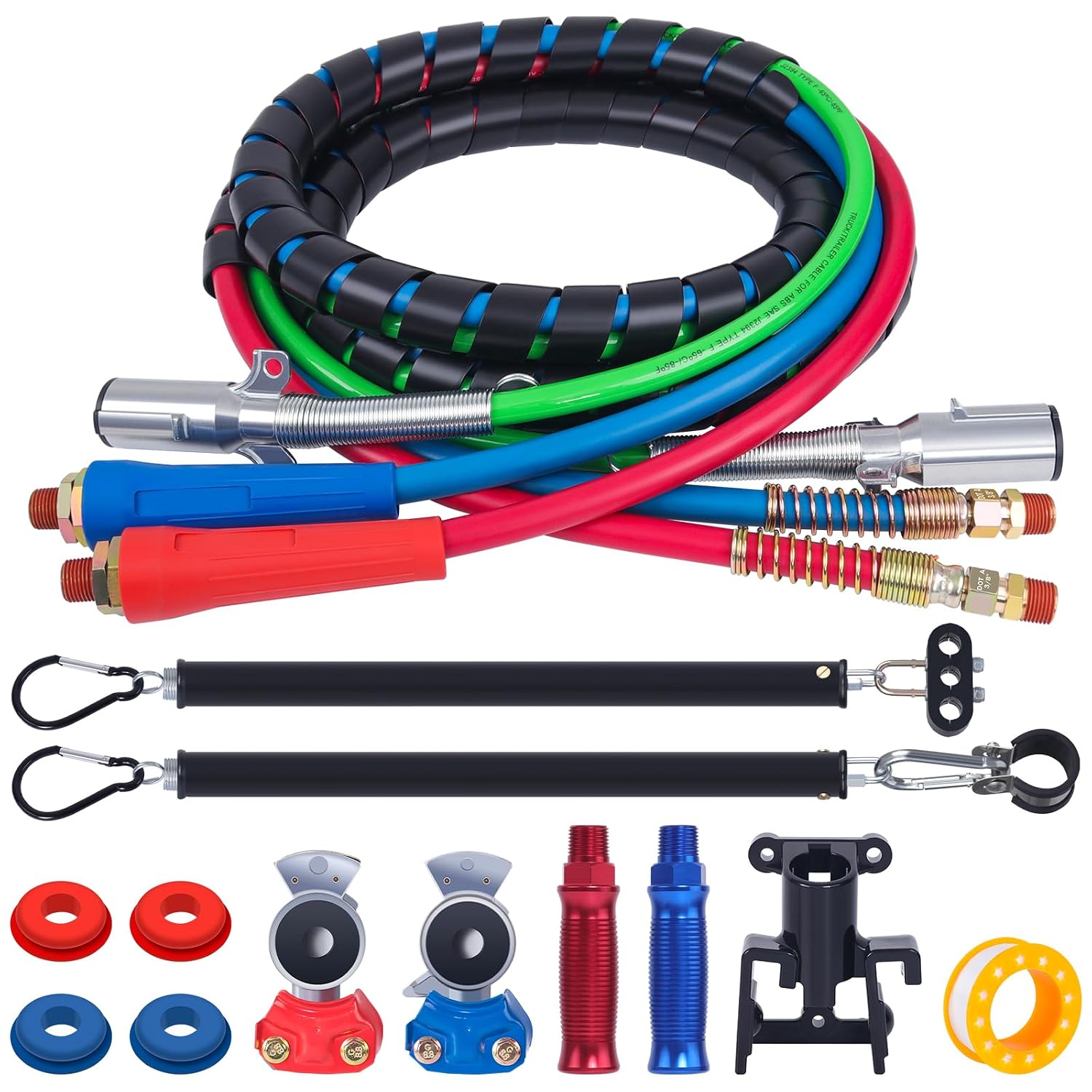 CheeMuii 12 FT Semi Truck Air Lines Kit with 2 PCS 16" view 8