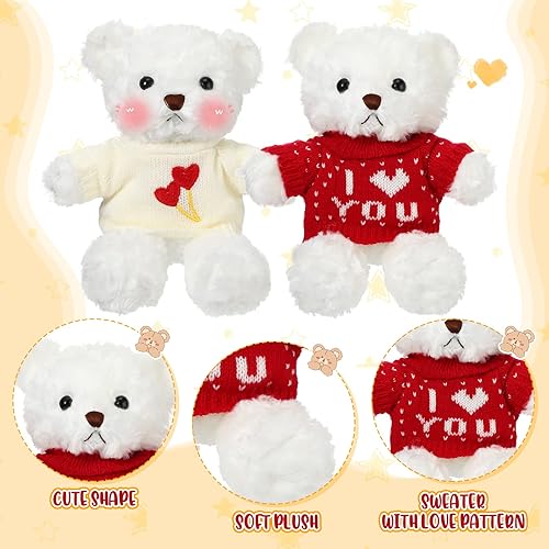 Miniatura 3 de Hungdao 12 piezas de oso de peluche para el día de San Valentín, oso de 10.83 pulgadas, suaves y lindos animales para novia, cumpleaños, boda,