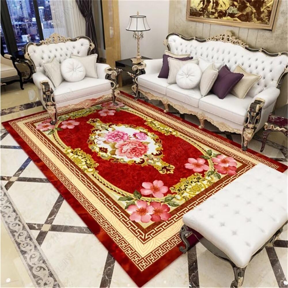 Tapis de salon lavable et facile à nettoyer pour les maisons avec animaux