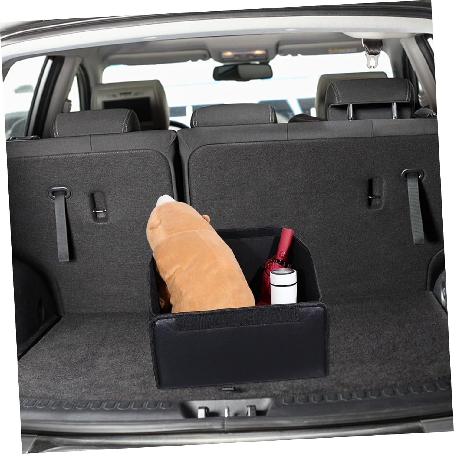Foldable Car Storage Box Organizer Leather Trunk Containing Box for Vehicle Portable Multipurpose Storage Organizer for SUV