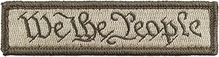 We The People Tactical Hook and Loop Fully Embroidered Morale Tags Patch 1x4 (Subdued)