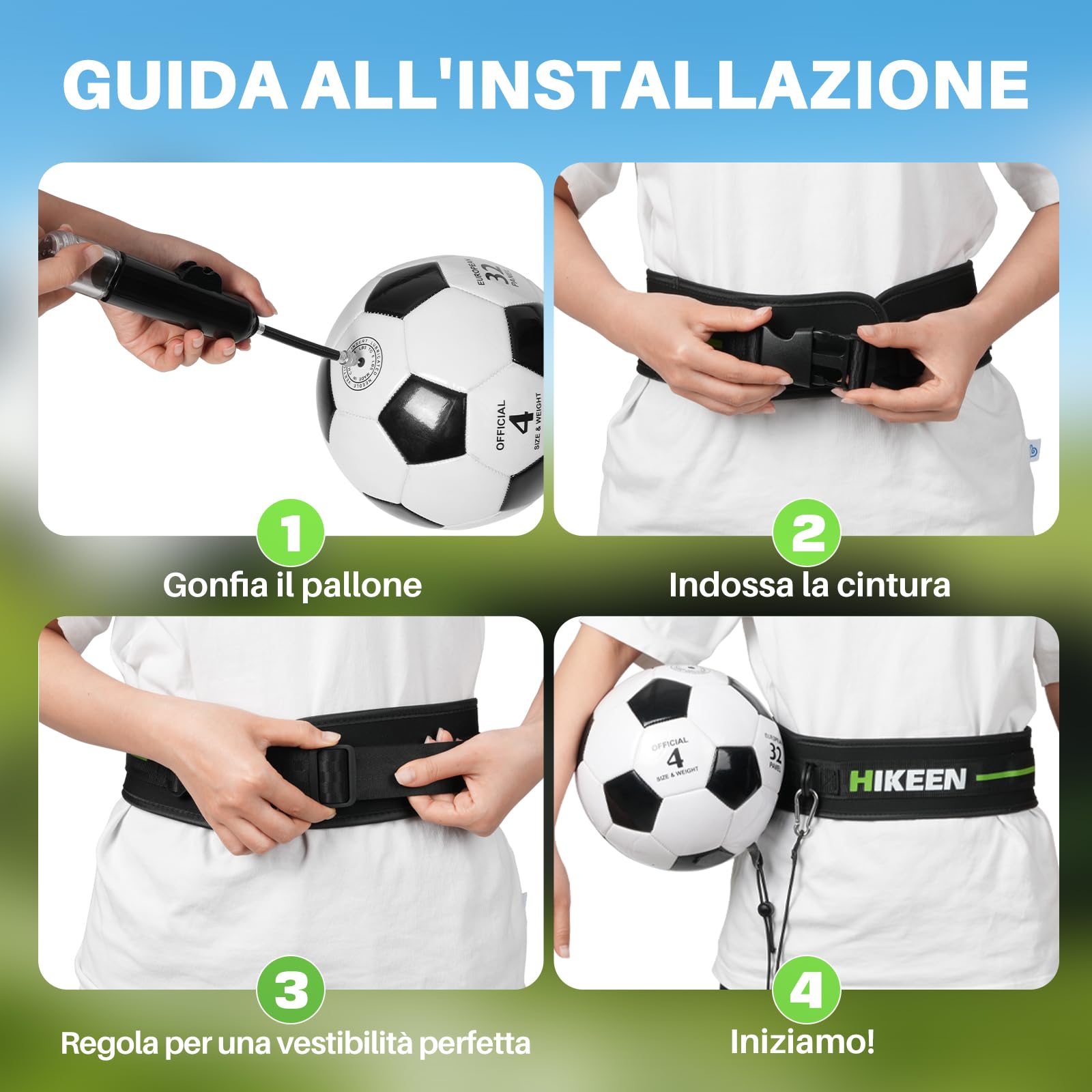 Hikeen Set Tappetino per Allenamento Calcistico