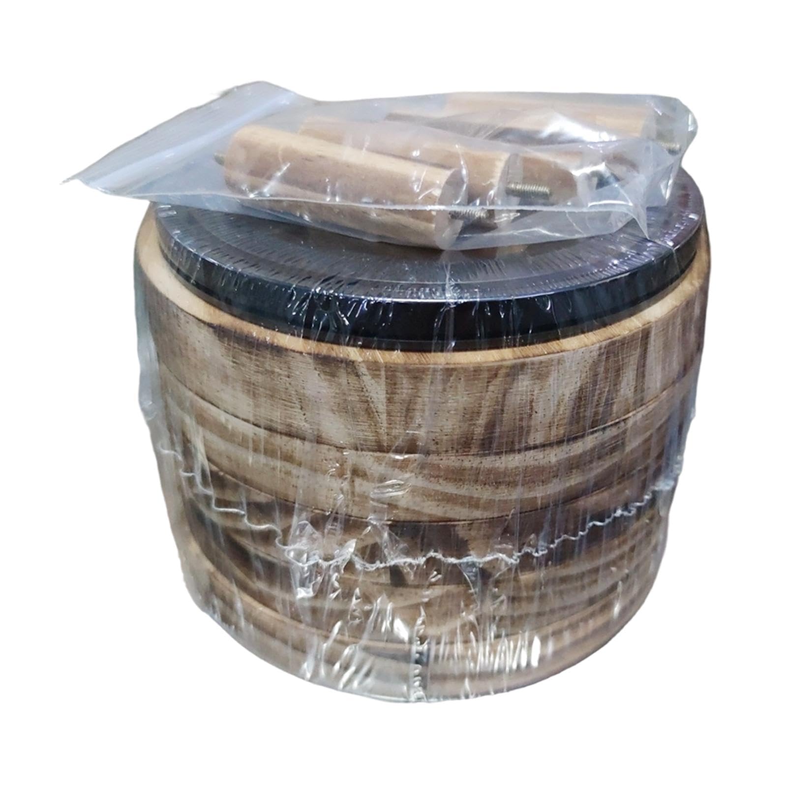 Estante para Huevos de Madera de 5 Niveles, Giratorio 360°, para Encimera de Cocina.
