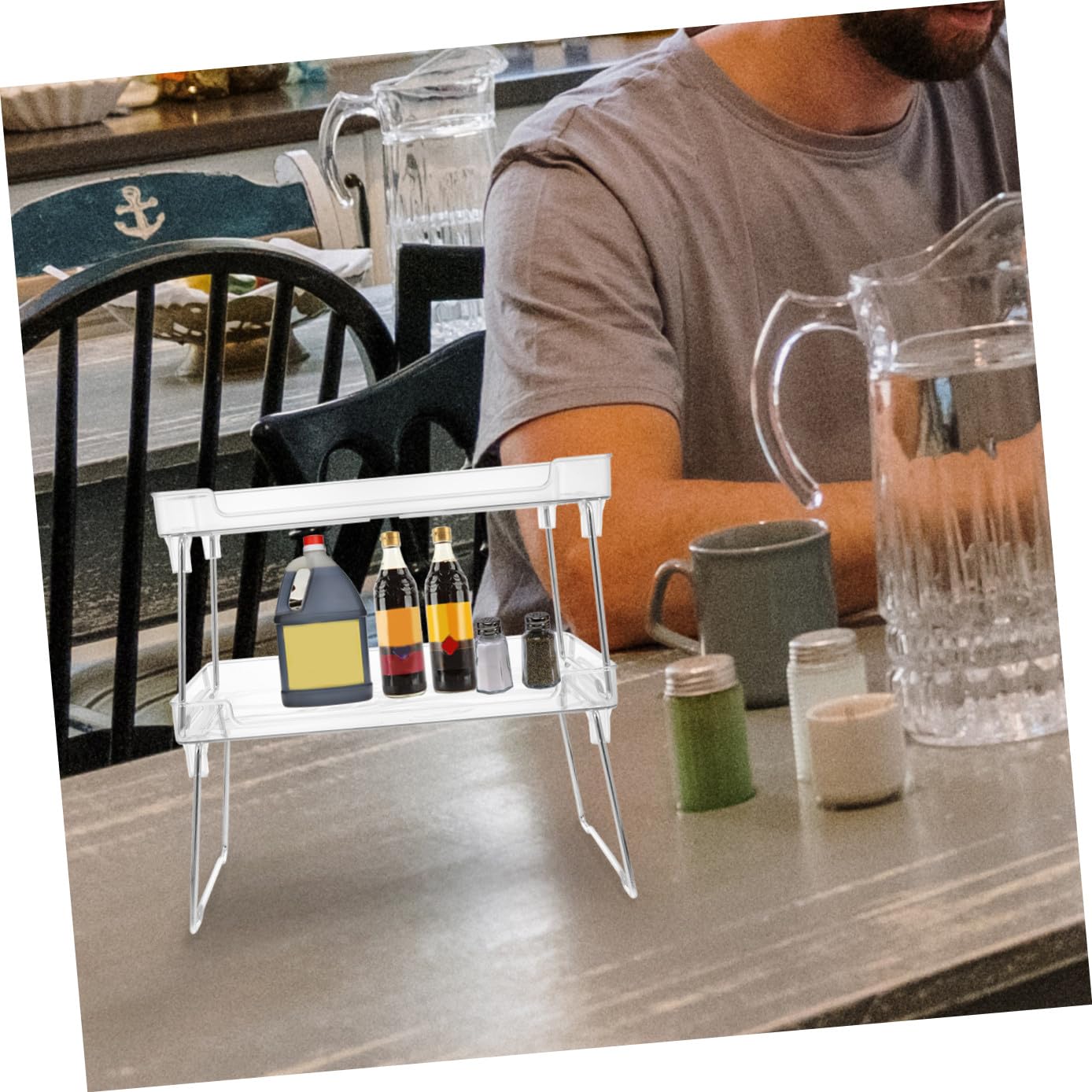 Cabilock Elegante Porta Spezie Da Cucina - Portabottiglie Per Spezie Dal Design Semplice Per Casa E Ristorante