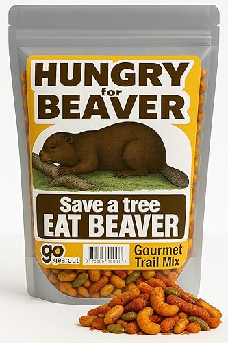 HUNGRY FOR BEAVER Gourmet Trail Mix - Save a Tree EAT BEAVER - Funny Gag Gift Ideas for Men - Premium Snack Mix for Adults - Funny Gag Gifts for
