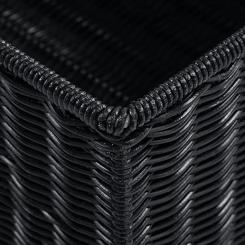 Vista 40 de HOONEX Cestas de almacenamiento de jacinto de agua, cestas de mimbre para organizar, cestas tejidas a mano con asas de transporte, juego de 2