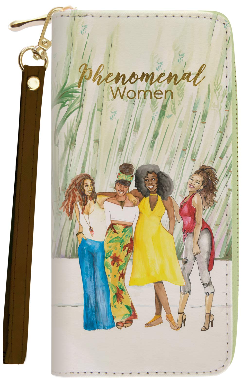 African American Expressions - Wallet with Strap, Phenomenal Women, 4 x 7.75 Inches, WL-15