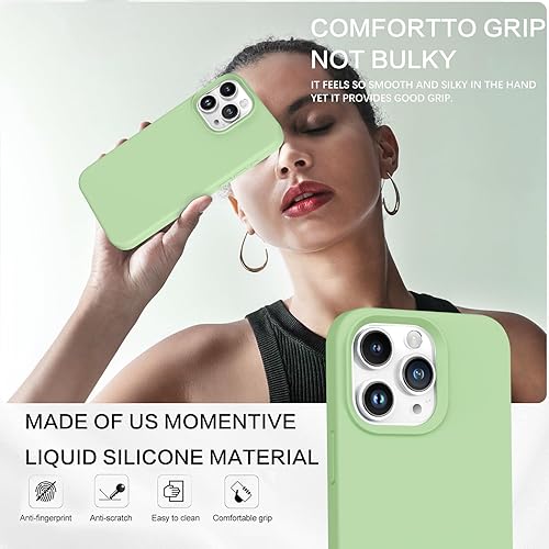Miniatura 4 de BENTOBEN Funda para iPhone 15 Pro compatible con Magsafe, ajuste delgado, de silicona, suave, goma de gel, a prueba de golpes, forro de microfibra