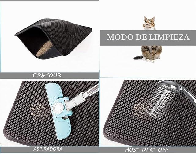 Foto 2 de 2 de Estera de Arena para Gatos, Alfombra para Gatos Arena, Cat Litter Mat