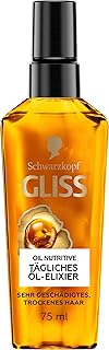 Gliss Haaröl tägliches Öl-Elixier (75 ml), Haaröl für trockenes Haar pflegt & veredelt das Haar ohne zu fetten, mit Arganöl & Vitamin E