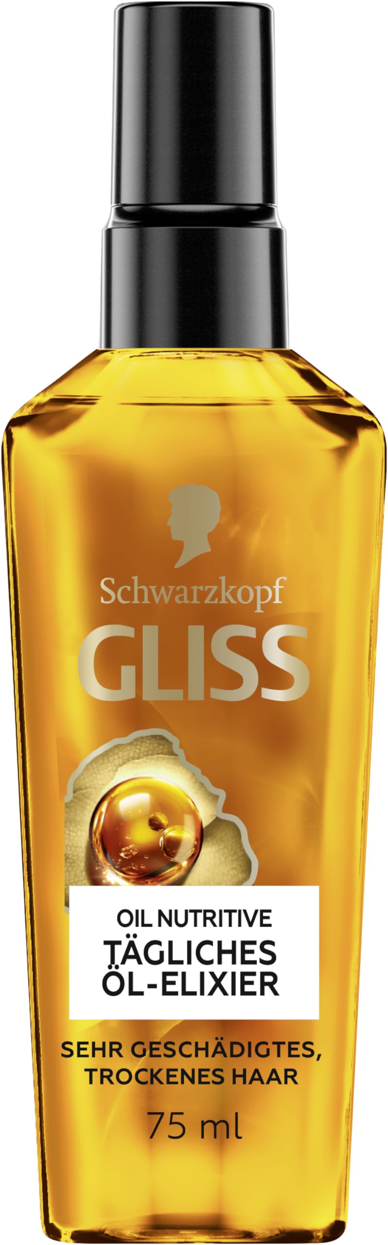 Gliss Haaröl tägliches Öl-Elixier (75 ml), Haaröl für trockenes Haar pflegt & veredelt das Haar ohne zu fetten, mit Arganöl & Vitamin E