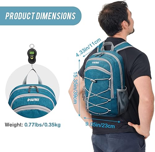 Miniatura 3 de G4Free Mini mochila de senderismo de 12L, mochila de senderismo pequeña mochila compacta al aire libre al aire libre para viajes ciclismo
