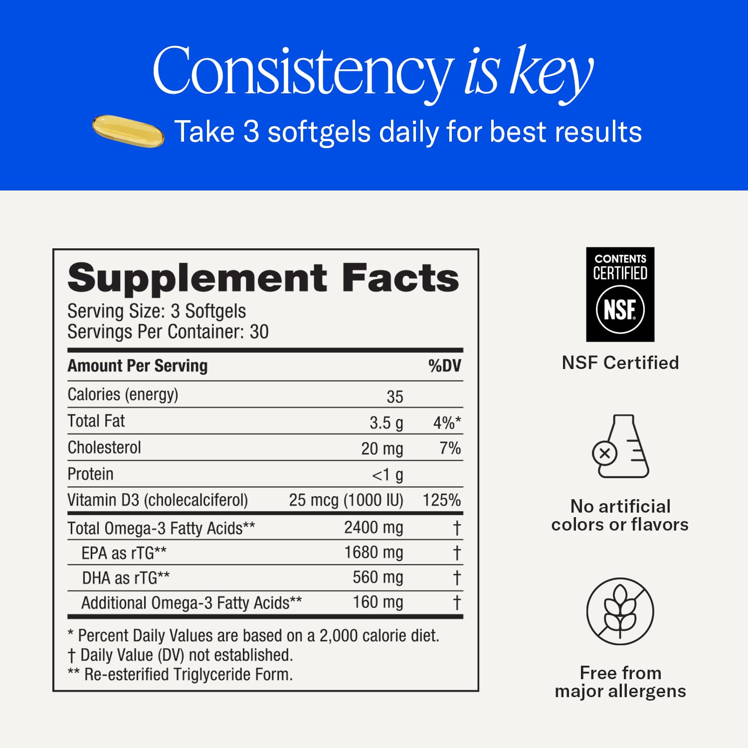 De3 Occasional Eye Dryness rTG Omega 3 Supplement, 90 Count, 30-Day Supply — Amazon image 6