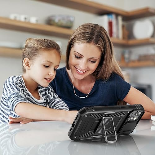 Miniatura 6 de Funda para iPhone 15 Plus Phone Case iPhone 15 Plus Funda con cubierta de cámara, con soporte de anillo atril, con función de montaje magnético para