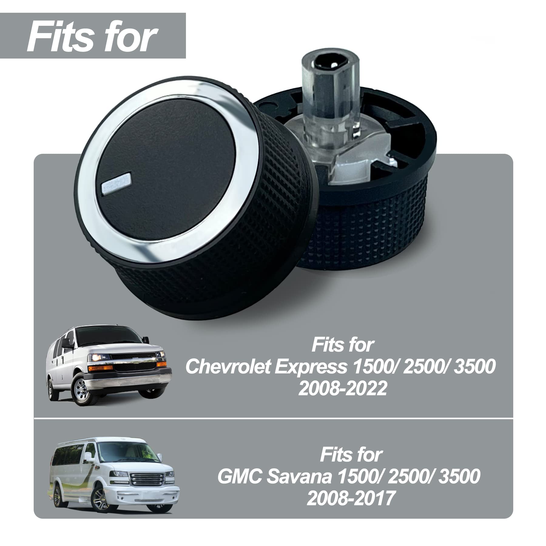 Car AC Temperature Control Knob 84793085 | For GMC Savana & Chevrolet Express 2008-2021 - View #10