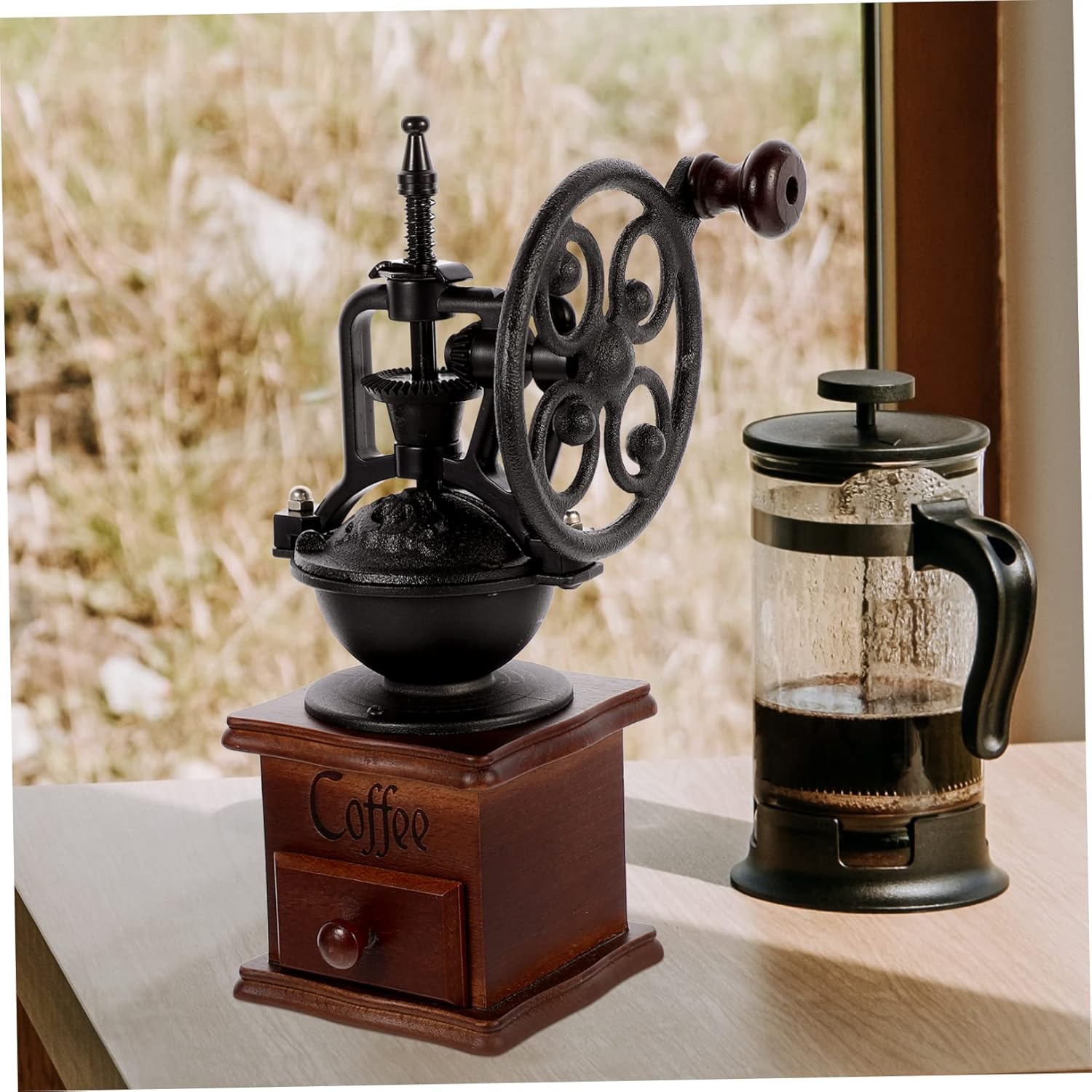 BESTOYARD 1pc Coffee Iron Ferris Wheel Hand Crank Office, 26X9.5CM, 8MHSSG0637L493185ROAS