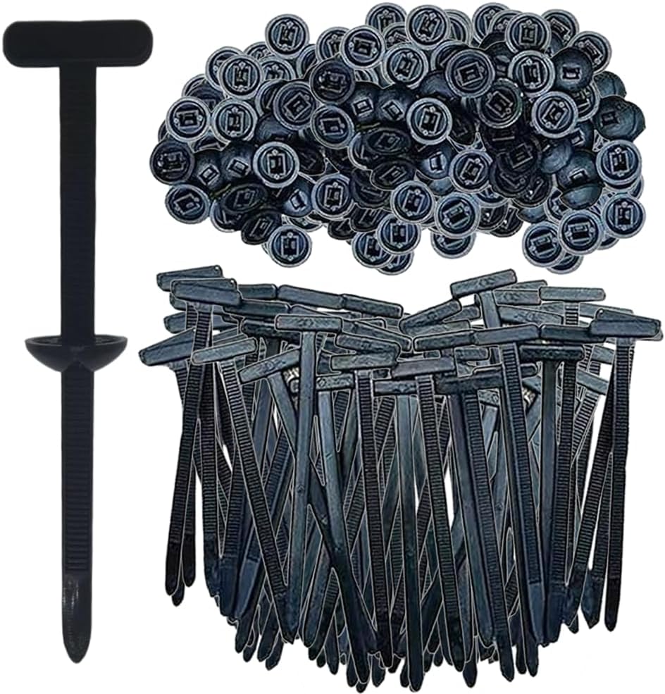Nylon Universal Cable Tie Buckle, 2025 New Heavy Duty Self-Locking Nylon Zip Ties Holder with Pin and Button Design, Multipurpose Plastic Cable Ties Tool Fasteners for Car Daily Repair (20Pcs)