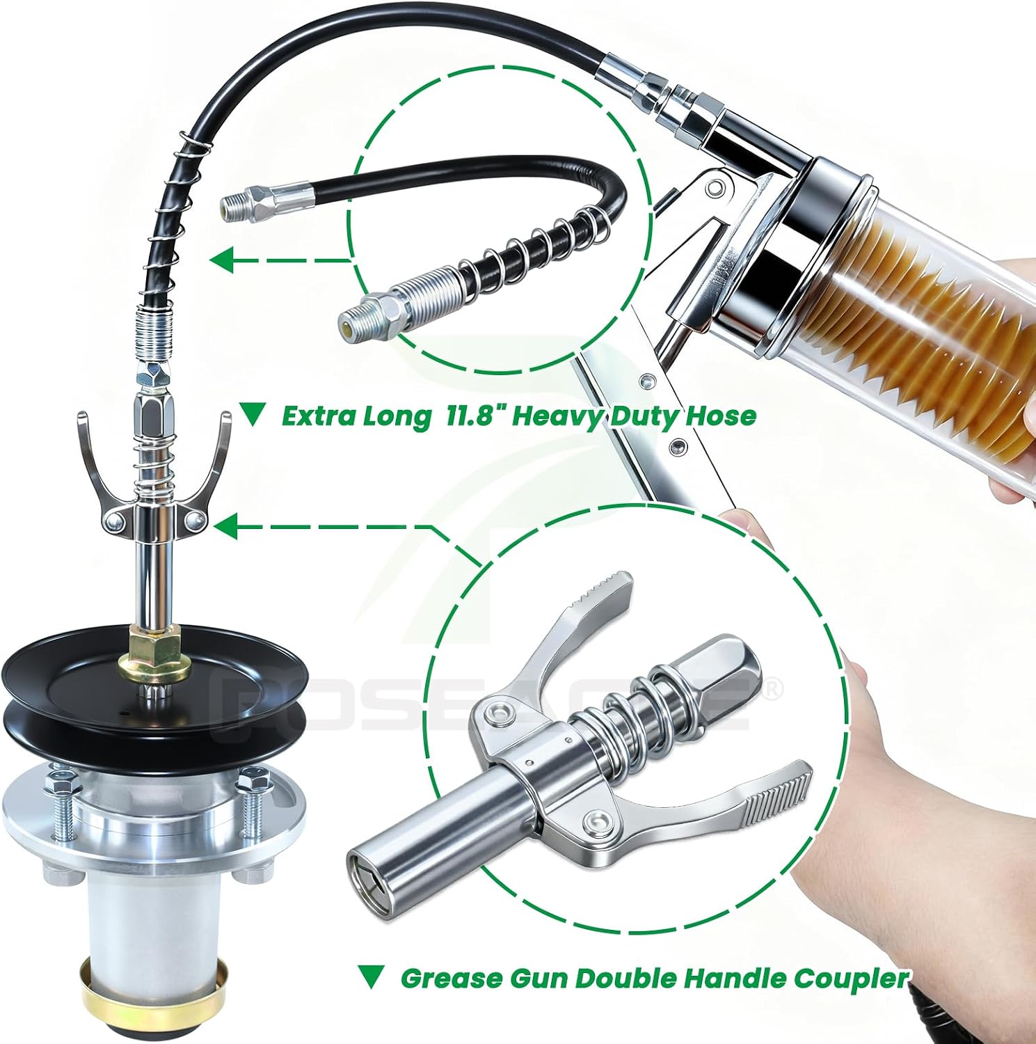 539112170 Spindle Assembly with 532153535 Pulley Replaces Husqvarna 539112170 Mandrel Assembly 532173436 for Husqvarna MZ5225, RZ4824F, MZ 52, MZ52, MZ5226, 42" 48" 52" 54" Mower Decks