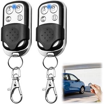 Remote Control Garage Door Pack of 2 433 MHz Universal Remote Control Cloning Garage Door Opener Compatible with Marantec Handheld Transmitter 433 MHz for Switch Light Garage Door Cars Roller