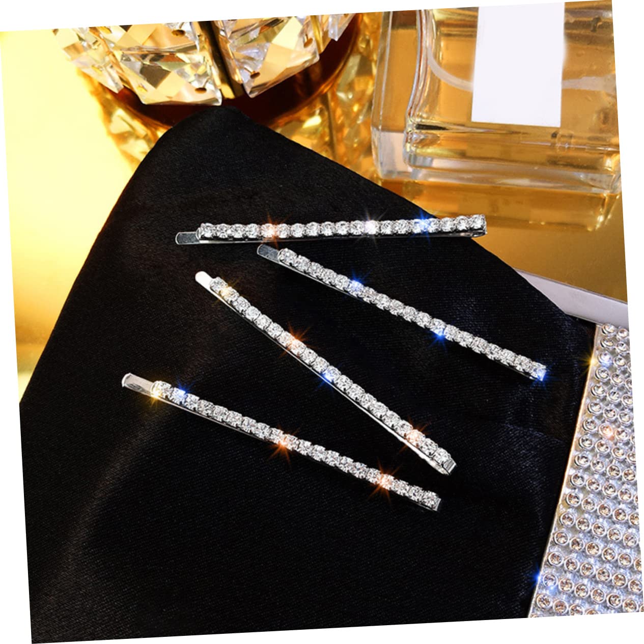 DOITOOL 60stücke Glitzer Haarnadeln Mit Strass Für Damen Elegante Haarspangen Für Hochzeiten Partys Und Besondere Anlässe Vintage Haarschmuck Für Verschiedene Frisuren