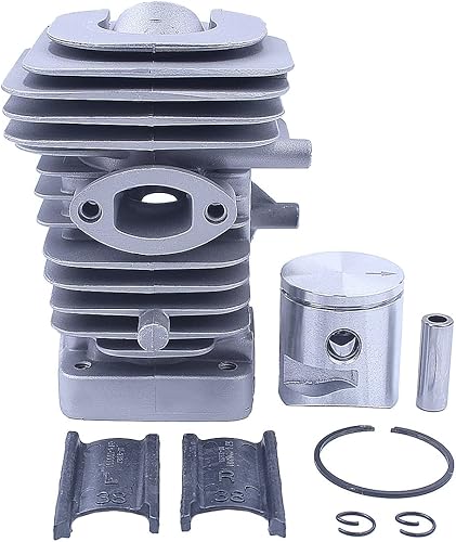 Fricgore Piezas de repuesto para 1.535 in Cilindro Pistón Kit para Husquarna 240 235 236 Motosierra Repuesto Herramienta de Repuesto Moto Sierra
